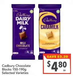 Supa Valu Cadbury Chocolate Blocks Selected Varieties offer