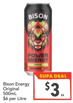 Supa Valu Bison Energy Original offer