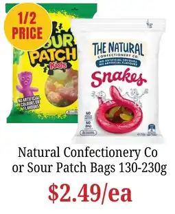 Farmer Jack's Natural Confectionery Co or Sour Patch Bags offer