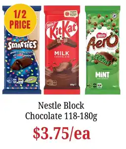 Farmer Jack's Nestle Block Chocolate offer
