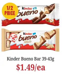 Farmer Jack's Kinder Bueno Bar offer