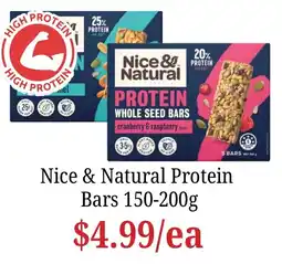 Farmer Jack's Nice & Natural Protein Bars offer