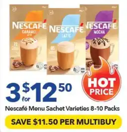 Ritchies Nescafe Menu Sachet Varieties offer