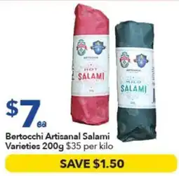 Ritchies Bertocchi Artisanal Salami Varieties offer