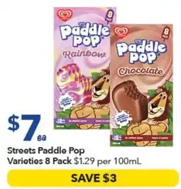 Ritchies Streets Paddle Pop Varieties offer