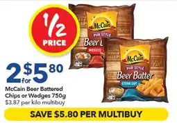 Ritchies McCain Beer Battered Chips or Wedges offer