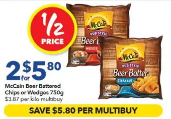 McCain Beer Battered Chips or Wedges
