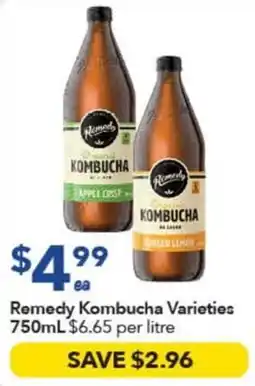 Ritchies Remedy Kombucha Varieties offer