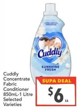 Supa Valu Cuddly Concentrate Fabric Conditioner offer