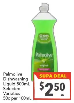 Supa Valu Palmolive Dishwashing Liquid offer