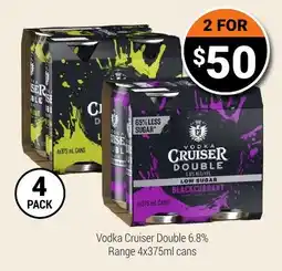 Super Cellars Vodka Cruiser Double Blackcurrant offer
