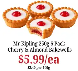 Farmer Jack's Mr Kipling Cherry & Almond Bakewells offer