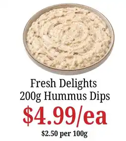 Farmer Jack's Fresh Delights Hummus Dips offer