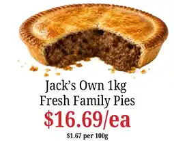 Farmer Jack's Jack's Own Fresh Family Pies offer
