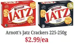 Farmer Jack's Arnott's Jatz Crackers offer
