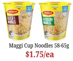 Farmer Jack's Maggi Cup Noodles offer