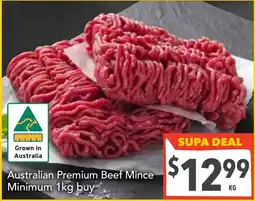 Supa Valu Australian Premium Beef Mince offer