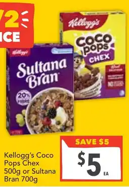 Supa Valu Kellogg's Coco Pops Chex or Sultana Bran offer