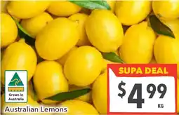 Supa Valu Australian Lemons offer