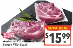 Supa Valu Australian Pork Scotch Fillet Steak offer