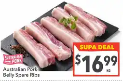 Supa Valu Australian Pork Belly Spare Ribs offer