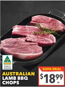 Supa Valu Australian Lamb BBQ Chops offer