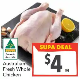 Supa Valu Australian Fresh Whole Chicken offer