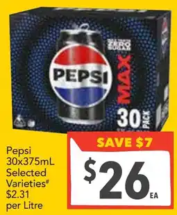 Supa Valu Pepsi Selected Varieties offer