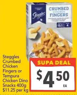Supa Valu Steggles Crumbed Chicken Fingers offer