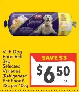 Supa Valu V.I.P. Dog Food Roll offer