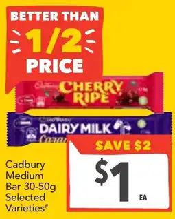 Supa Valu Cadbury Medium Bar offer
