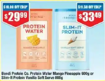 Bondi Protein Co. Protein Water Mango Pineapple
