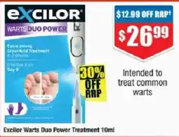 Chemist Warehouse Excilor Warts Duo Power Treatment offer
