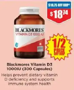 Chemist Warehouse Blackmores Vitamin D3 1000IU offer