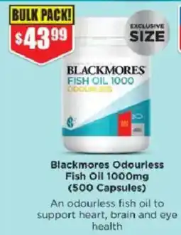 Chemist Warehouse Blackmores Odourless Fish Oil 1000mg offer
