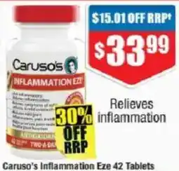 Chemist Warehouse Caruso's Inflammation Eze Tablets offer