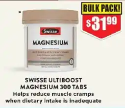 Chemist Warehouse Swisse Ultiboost Magnesium 300 Tabs offer