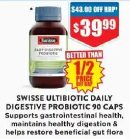 Chemist Warehouse Swisse Ultibiotic Daily Digestive Probiotic offer