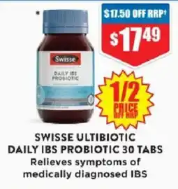 Chemist Warehouse Swisse Ultibiotic Daily IBS Probiotic offer