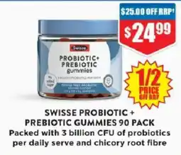 Chemist Warehouse Swisse Probiotic+ Prebiotic Gummies offer