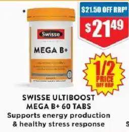 Chemist Warehouse Swisse Ultiboost Mega B+ offer