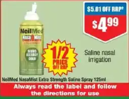 Chemist Warehouse NeilMed NasaMist Extra Strength Saline Spray offer