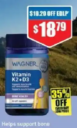Chemist Warehouse Wagner Vitamin K2+D3 offer