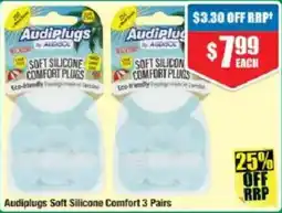 Chemist Warehouse Audioplugs Soft Silicone Comfort offer