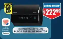 Chemist Warehouse OmrON HEM7600T Smart Elite Blood Pressure Monitor offer