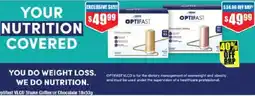 Chemist Warehouse Optifast VLCD Shake Coffee or Chocolate offer