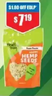 Chemist Warehouse Health Way Superfoods Happy Hemp Seeds offer