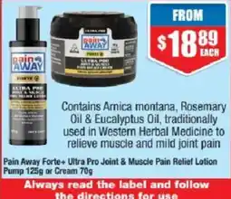 Chemist Warehouse Pain Away Forte+ Ultra Pro Joint & Muscle Pain Relief Lotion offer