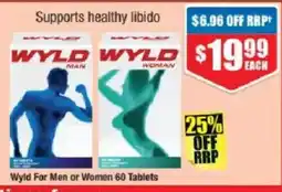 Chemist Warehouse Wyld For Men or Women Tablets offer