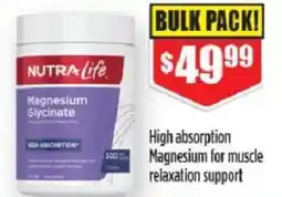 Chemist Warehouse NutraLife Magnesium Glycinate offer